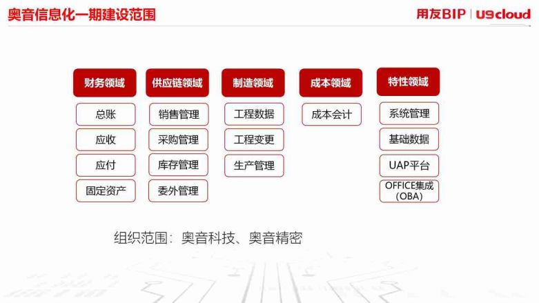 奥音信息化一期建设范围