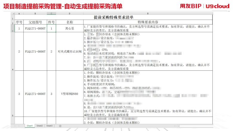 项目制造提前采购管理-自动生成提前采购清单