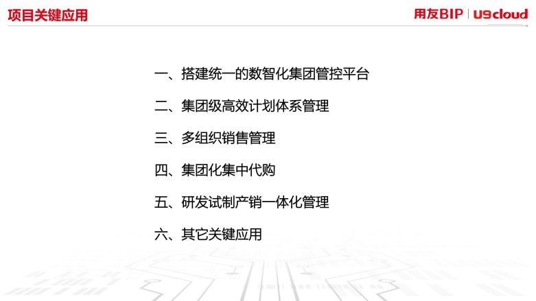 项目关键应用 项目关键应用